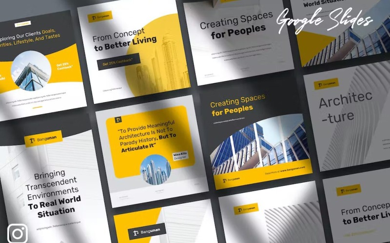 Bangunan - Arquitecto Instagram Kit Diapositivas de Google