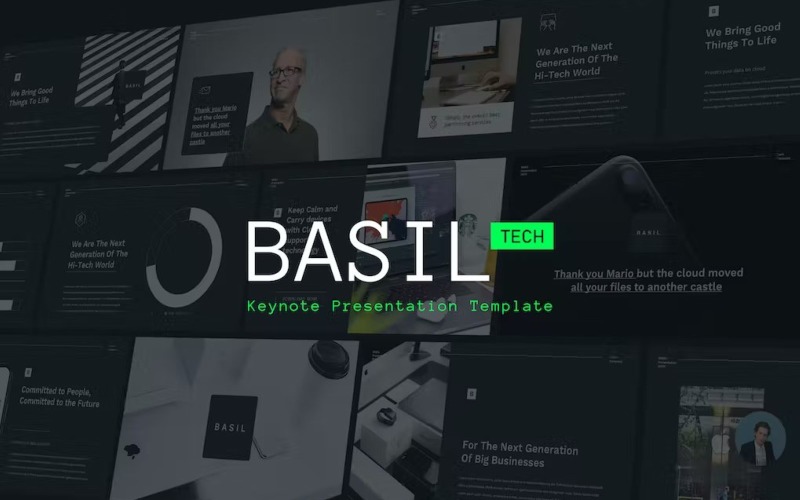 BASIL — szablon prezentacji motywu technologicznego