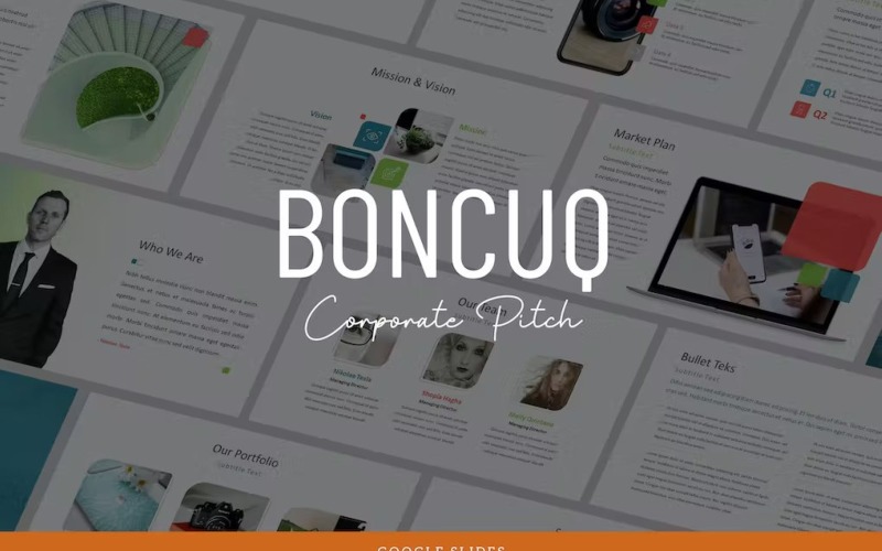 Boncuq - modelo corporativo de slides do Google