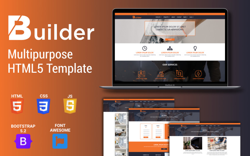 Builder - Plantilla HTML5 Responsive Web para Empresas Constructoras