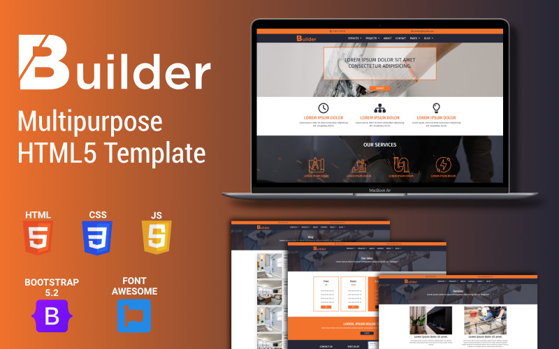 Builder - 用于建筑公司的响应式 HTML5 模板 Web