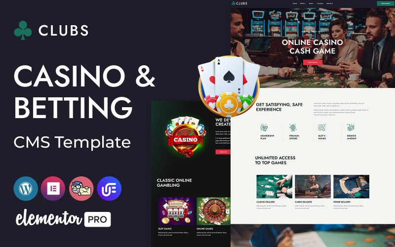 Clubs - Online Casino and Betting WordPress Theme