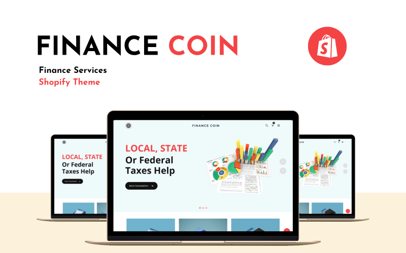 Finance Coin - Tema Shopify de serviços financeiros