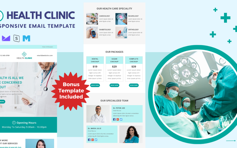 Медицинская клиника – адаптивный шаблон электронной почты