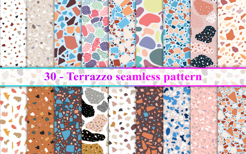 Padrão sem emenda de textura de terrazzo, padrão sem emenda de ladrilhos, padrão de terrazzo