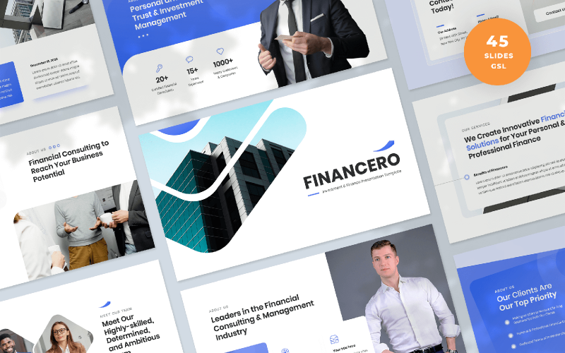 Financero – Prezentace Google Slides Template pro investice a finance