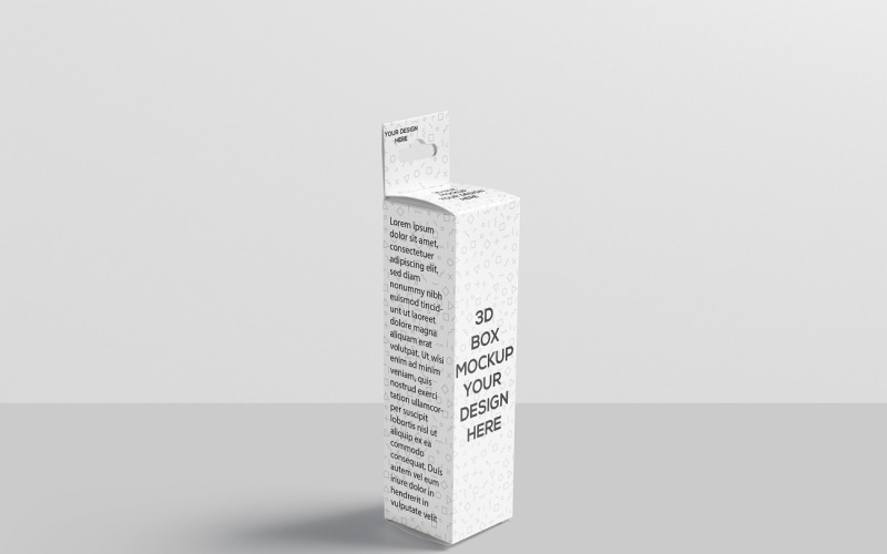 Obdélníková věšáková krabička – Malá obdélníková krabička s věšákovou maketou
