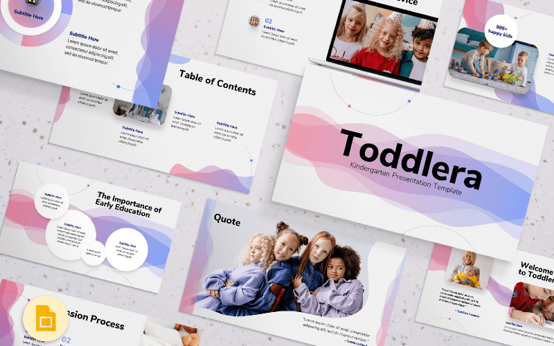 Toddlera - шаблон презентації для дитячого садка Google Slides