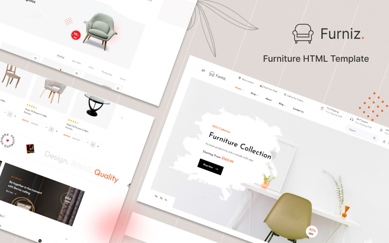 Furniz – HTML-шаблон «Меблевий бізнес».