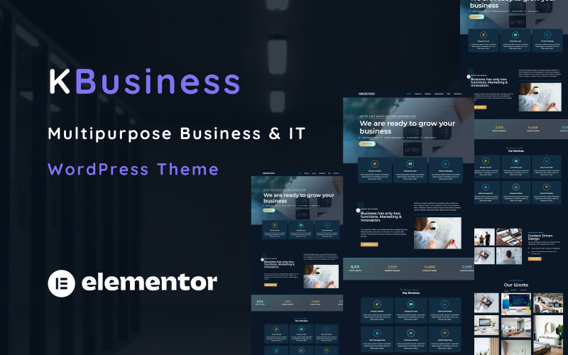 Kbusiness - 多用途商业和 IT 解决方案单页 WordPress 主题