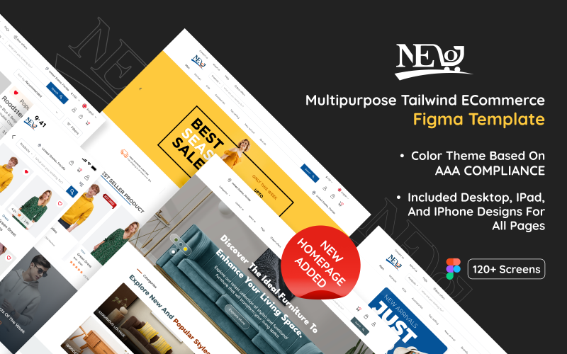 NEO - Çok Amaçlı Tailwind eTicaret Figma Şablonu