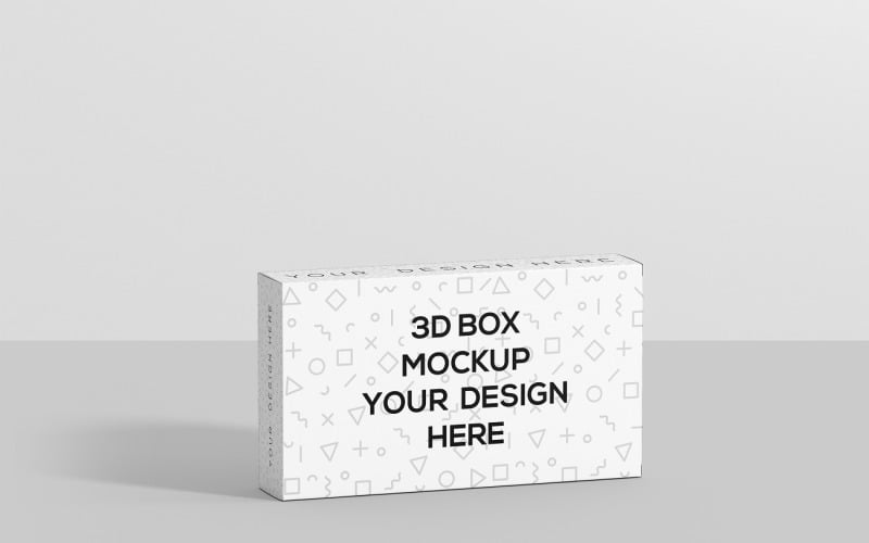 Wide Flat Rectangle Box Mockup #339624 - TemplateMonster