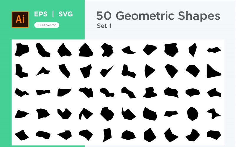 Abstrakt Geometric Shape 50 set V 2 sek .2