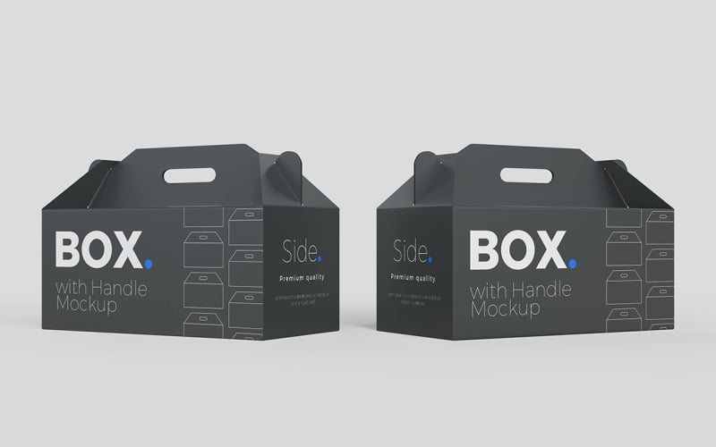 Box with handle Mockups Vol 10 #339781 - TemplateMonster