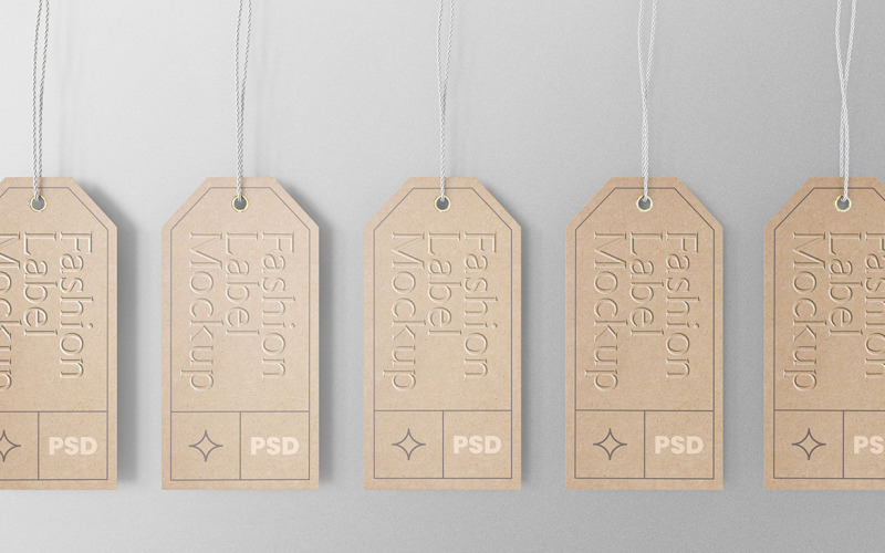 Etichetta di moda Tag PSD Mockup Vol 15