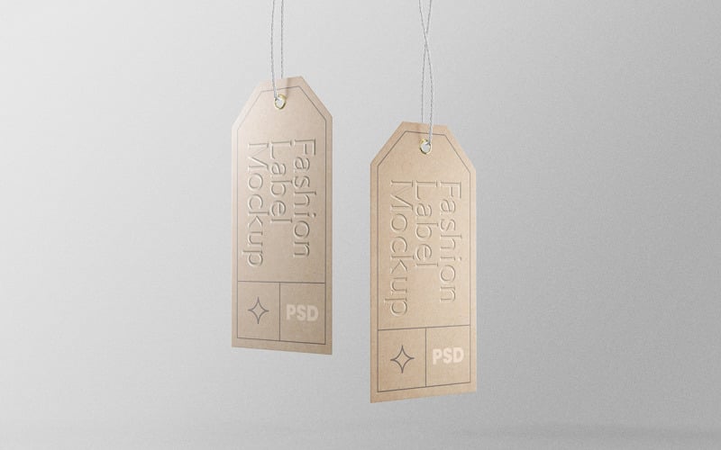 Etiqueta de moda PSD Mockup Vol 11
