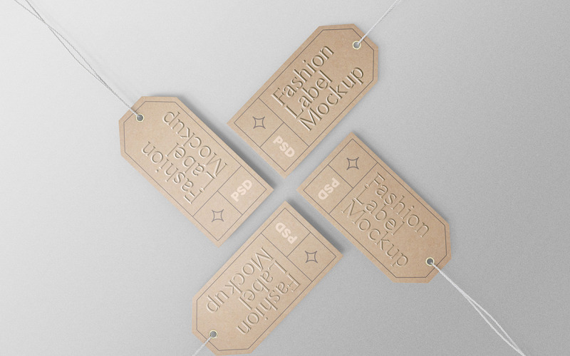 Etiqueta de moda PSD Mockup Vol 14