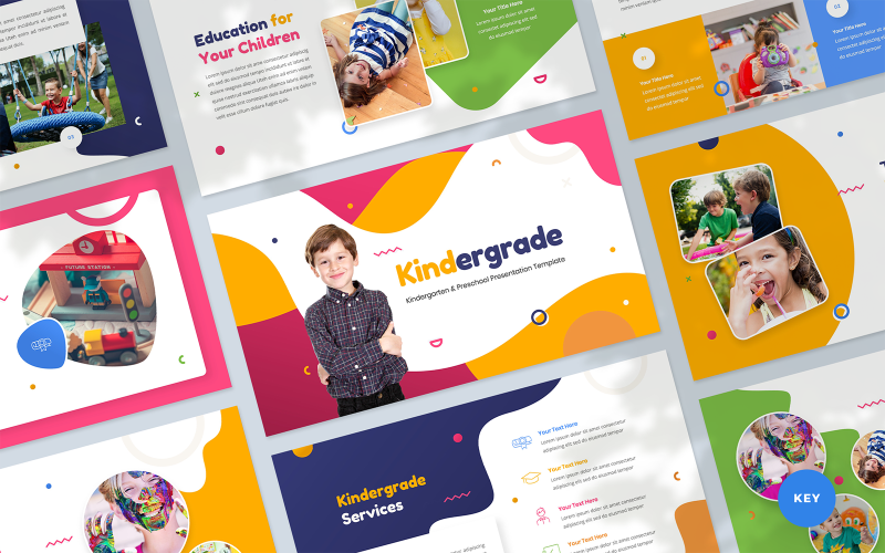 Kindergarten - Plantilla de presentación de Keynote para jardín de infantes y preescolar