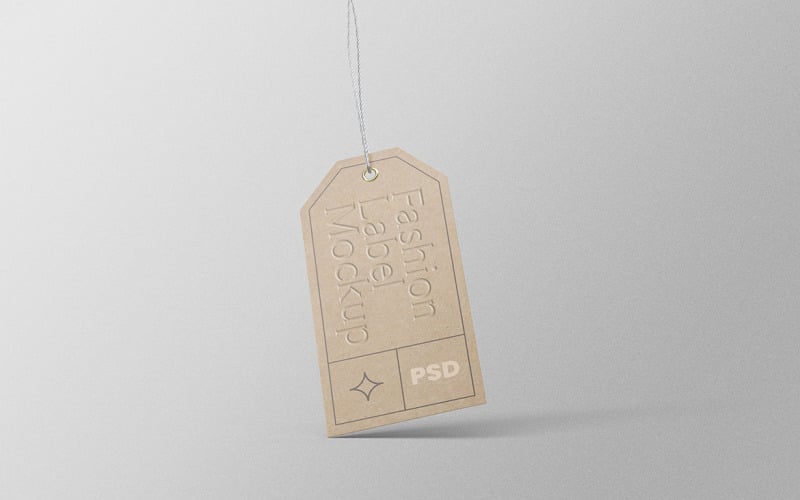 Moda Etiket Etiketi PSD Mockup Cilt 08