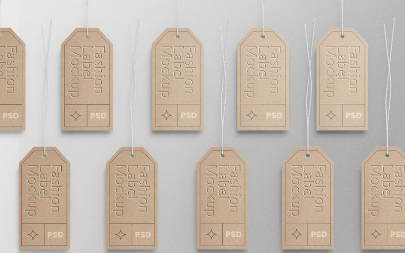 Modellabel Tag PSD Mockup Vol 18