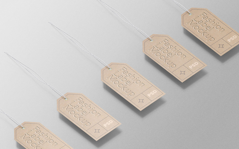 Modellabel Tag PSD Mockup Vol 20