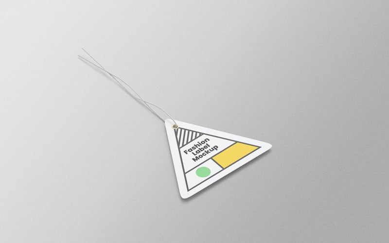 Triangle Label Tag Mockup PSD Design Template Vol 01