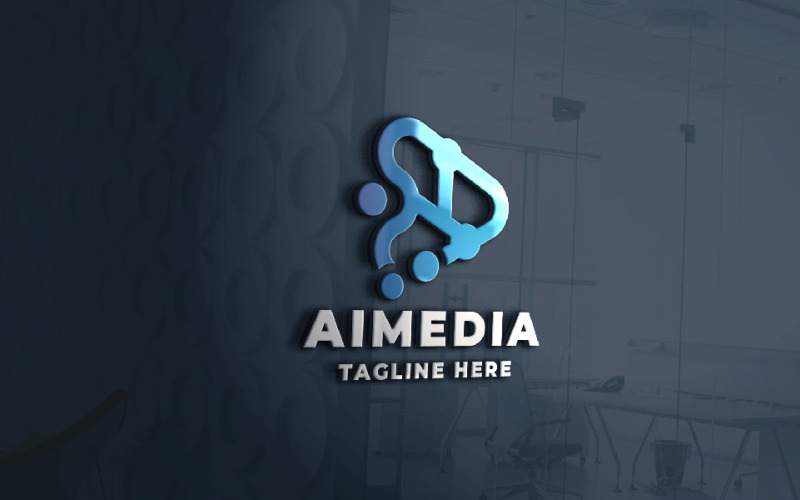 AI Media Pro Logo Şablonu