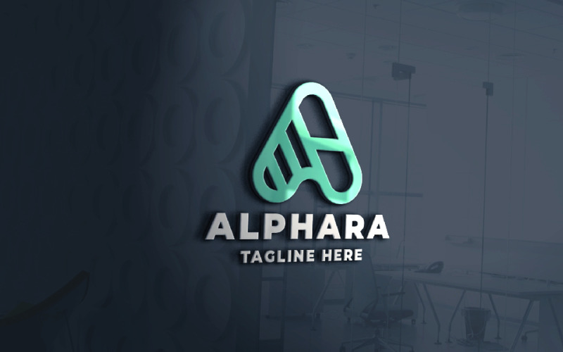 Alphara A Harfi Pro Logo Şablonu