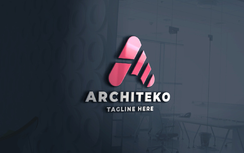 Architeko Letter A Pro Szablon Logo