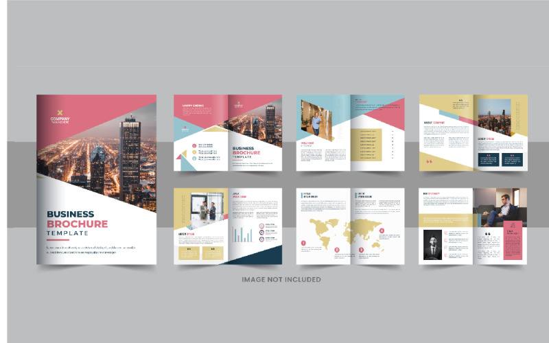 Disposition de conception du modèle de brochure d'entreprise créative