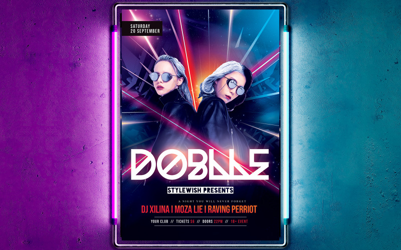 Flayer Dobble koncert zenei sablon