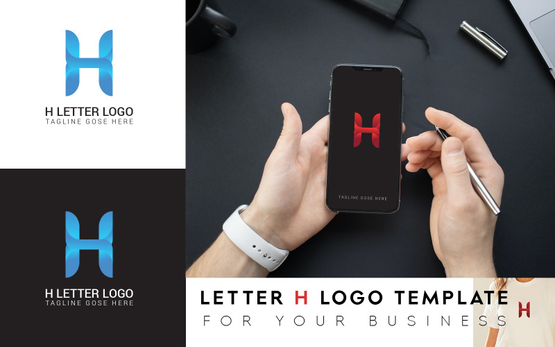 Kreativní šablona loga písmeno H, moderní logo h
