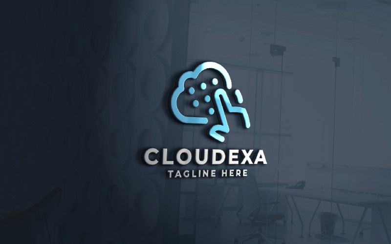 Modelo de logotipo Cloudexa Pro