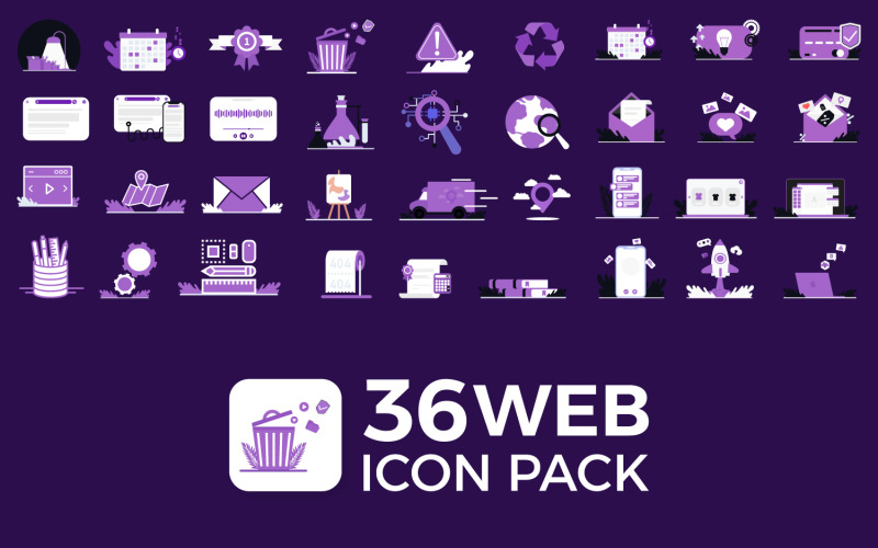 36 web Professional Icon Set #339841 - TemplateMonster