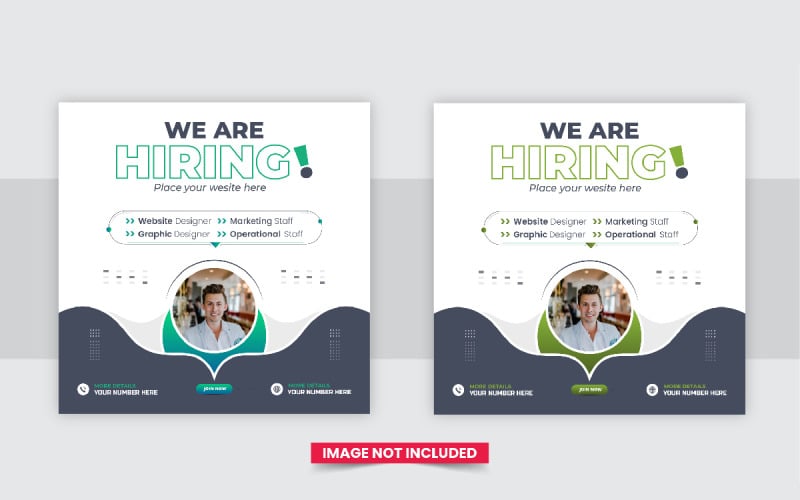 job vacancy Social Media post Or Digital Marketing Post template design layout