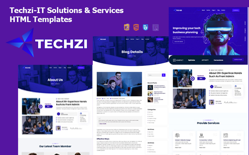Techzi-IT Solutions & Services-sjabloon