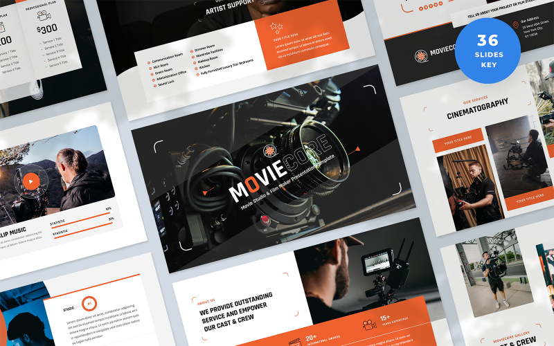Moviecore - Movie Studio ve Film Maker Sunum Keynote Şablonu