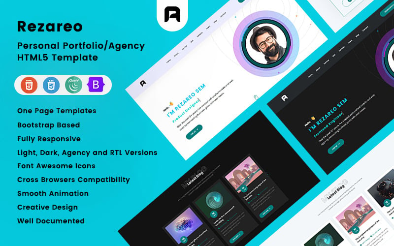 Rezareo - Personal Portfolio/Agency HTML5 Template