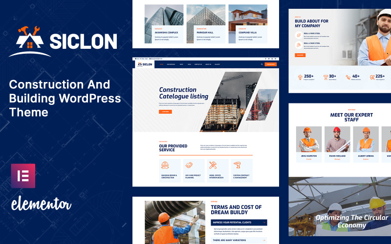 Siclon Architectuur, Interieur Design, Industrie en Bouw WordPress Thema