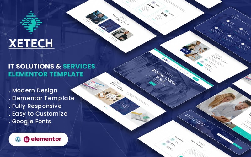 XETECH - Software Agency & IT Solutions Service Elementor Template