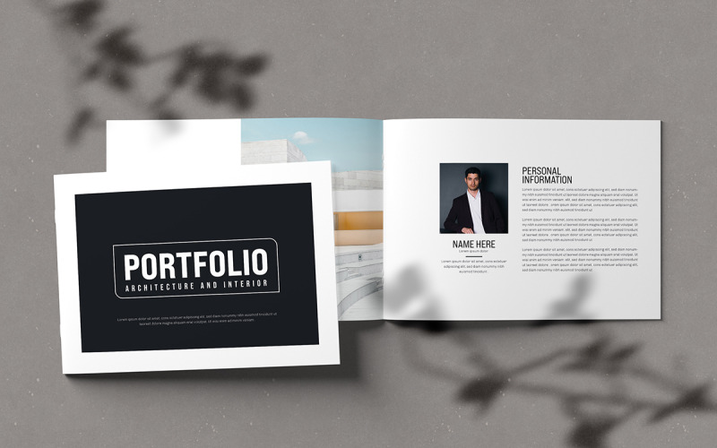 Layout del portfolio di architettura del paesaggio.
