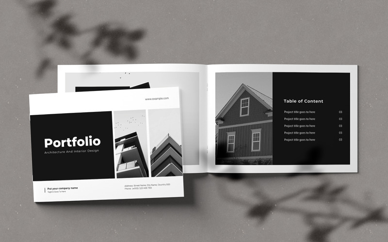 Modello di layout del portfolio moderno