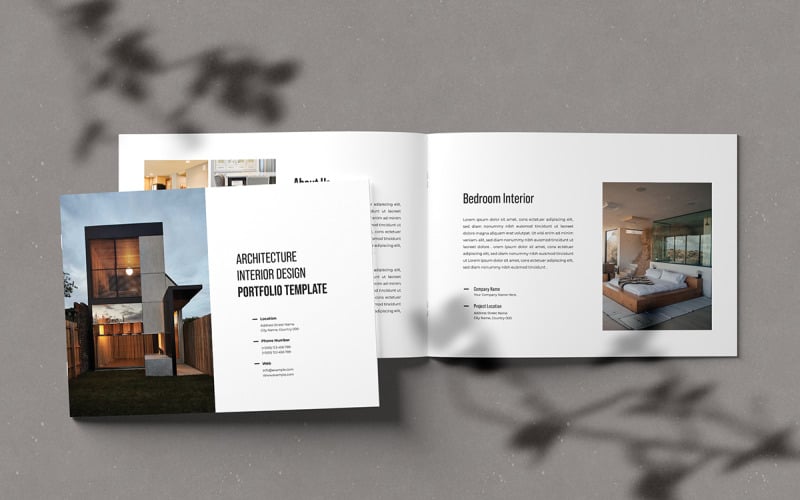 Plantilla para portafolio de arquitectura interior