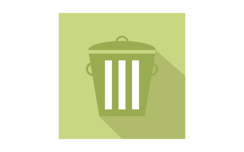 Bote de basura en vector sobre un fondo