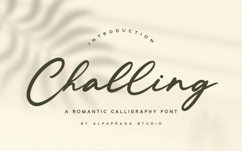 Challing - Romantik Kaligrafi Yazı Tipi