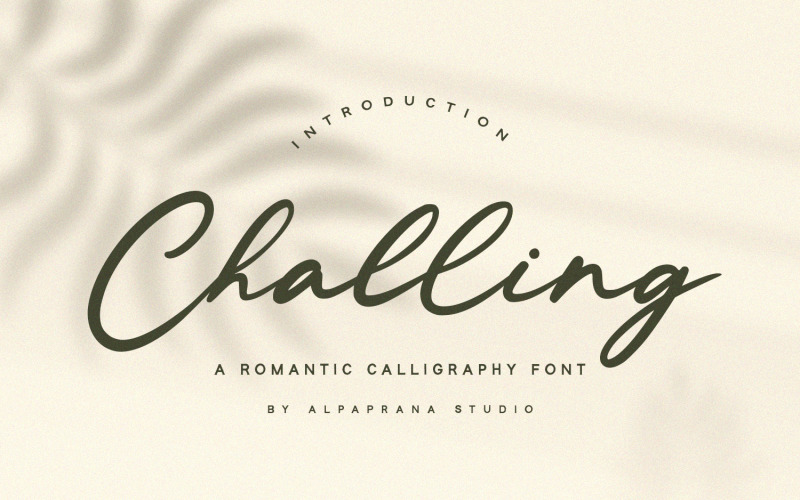 Challing — romantyczna czcionka kaligraficzna
