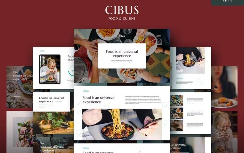 CIBUS — szablon programu Powerpoint z motywem kulinarnym