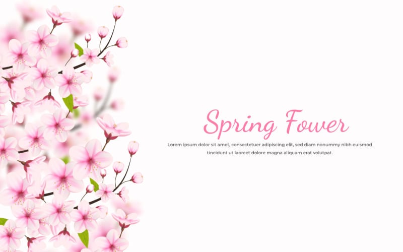 Kersenbloesem sakura tak geïsoleerd op een witte achtergrond. vectorillustratie