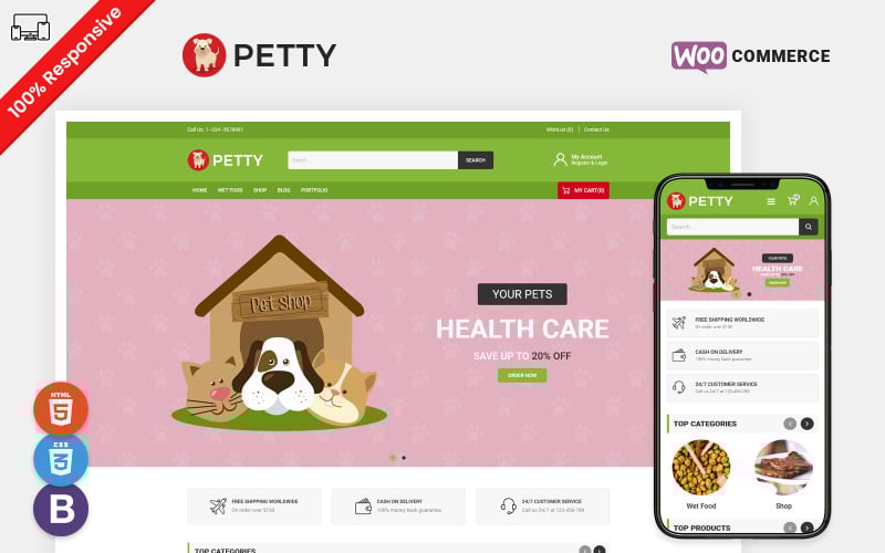 Petty - modelo de WooCommerce responsivo