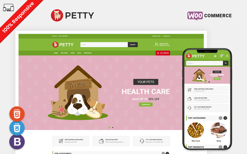Petty – Responsive WooCommerce-Vorlage